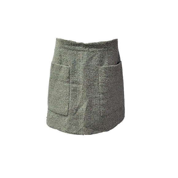 COS womens skirt size US 10 A-line mini wool silk blend green zip solid - Picture 1 of 11